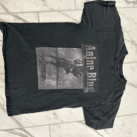Black Anine Bing Lili Wild and Free Tee - washed black - Picture 2 of 5